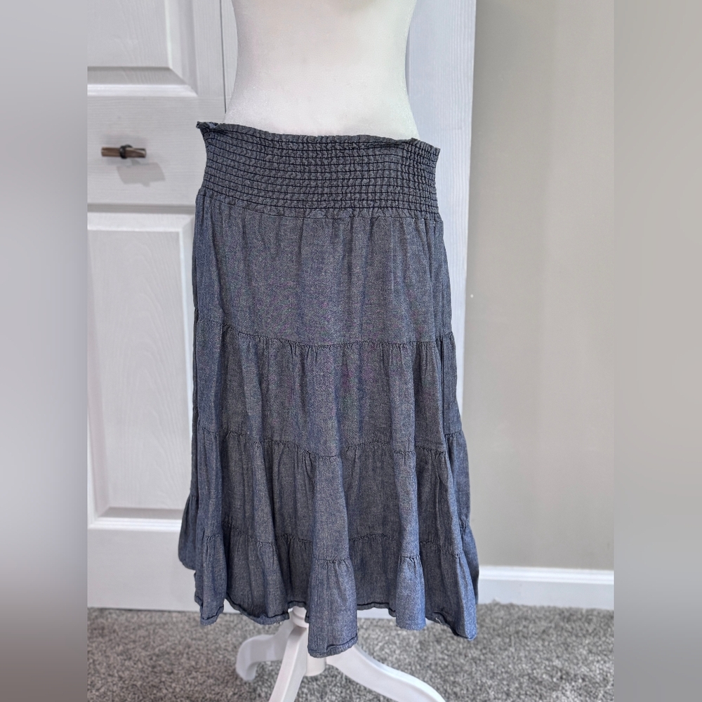 GrayBlue Tiered Women's Skirt